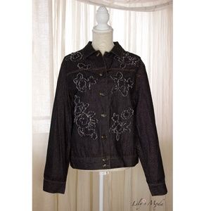 Jones New York Sport | Jean Jacket with Roses